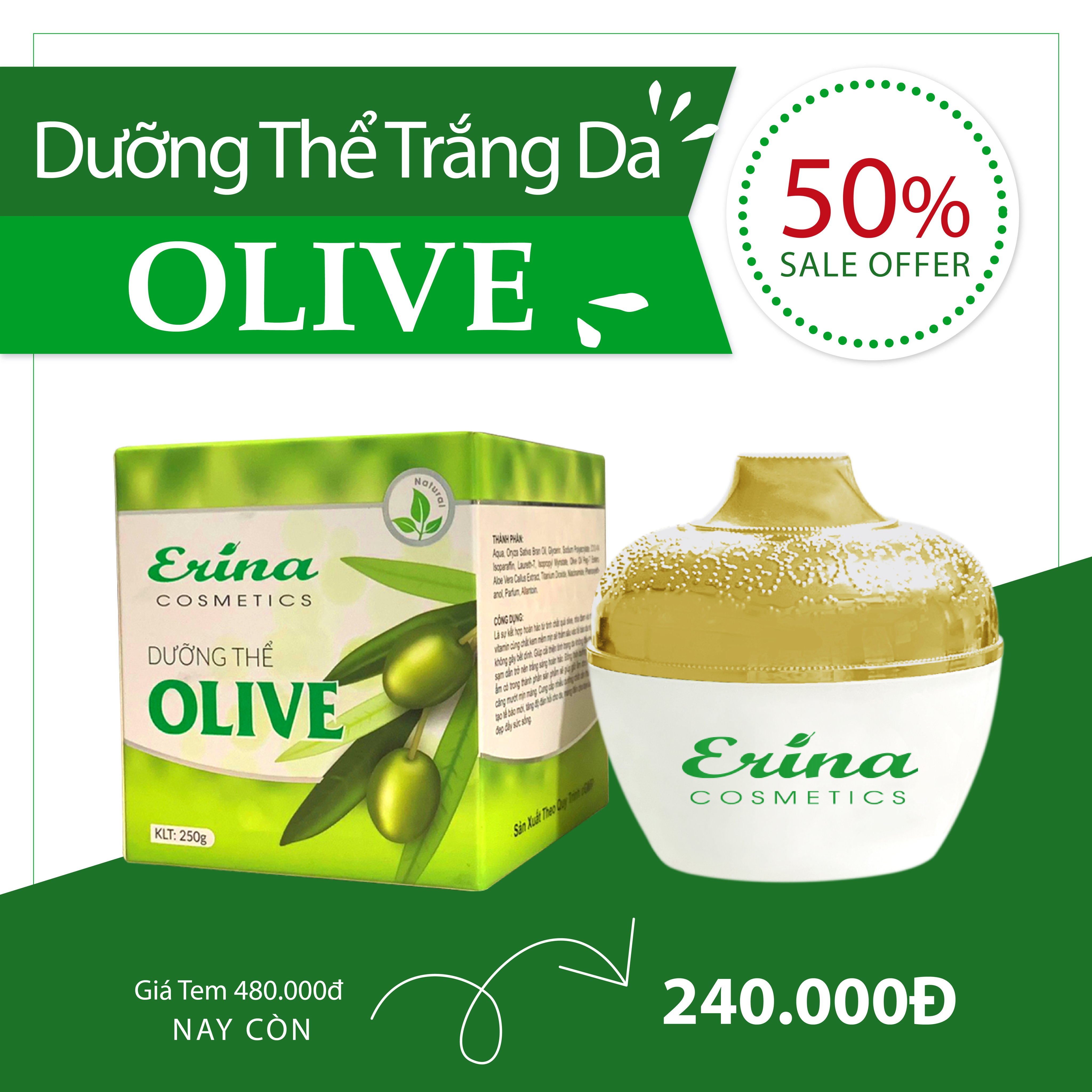 Dưỡng Thể Olive 250g